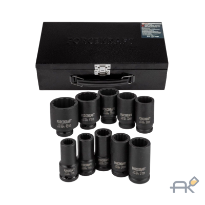 Головки ударные глубокие. набор 10пр.. 3/4(12гр.) (FK-6108-9MPB)